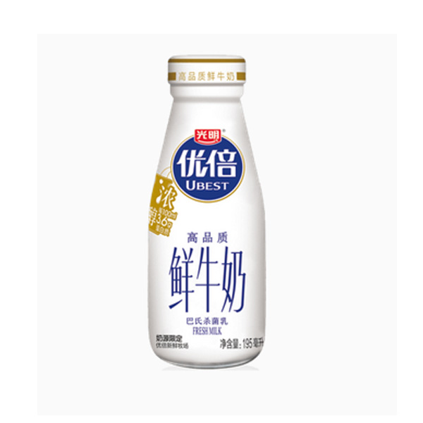 【天天配送】光明优倍浓醇玻璃瓶高品质鲜牛奶195ml*30 【仅限上海